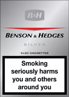 Benson & Hedges Silver Cigarettes pack