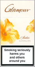 Glamour Super Slims Amber 100's Cigarettes pack